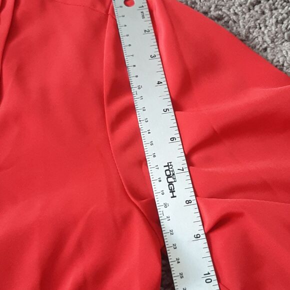 Vintage Yves St. Clair Red Pleated Button DownBlouse size 16 - Picture 11 of 12